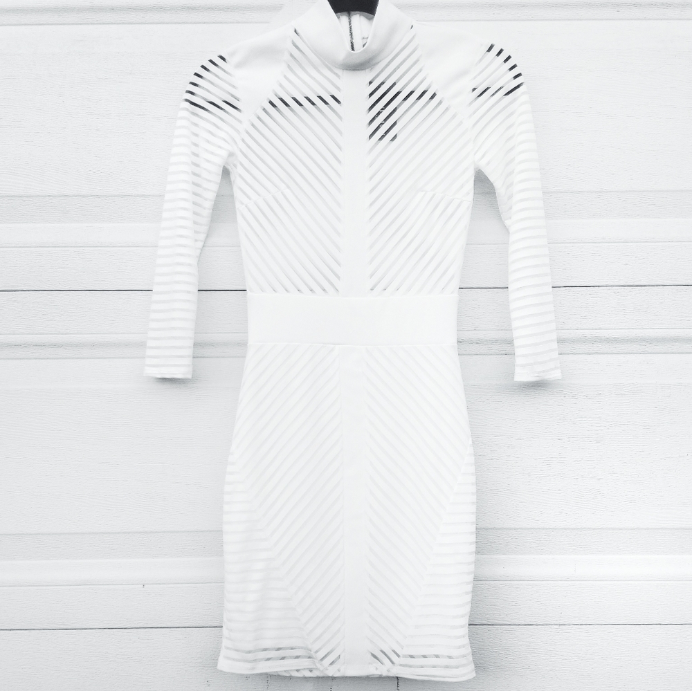 NWT Fashion Nova White Long Sleeve Mini Dress